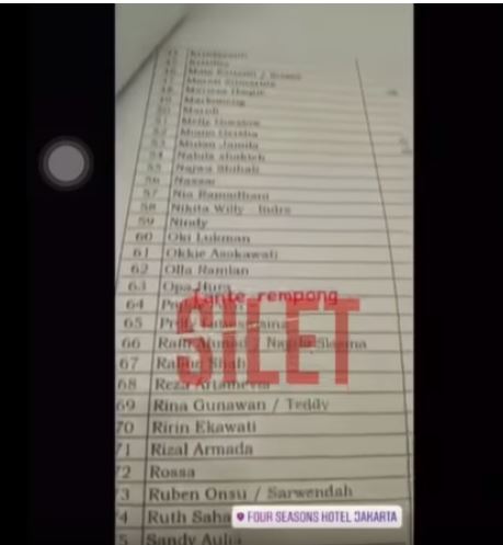 Daftar Undangan Tanpa Nama Luna Maya