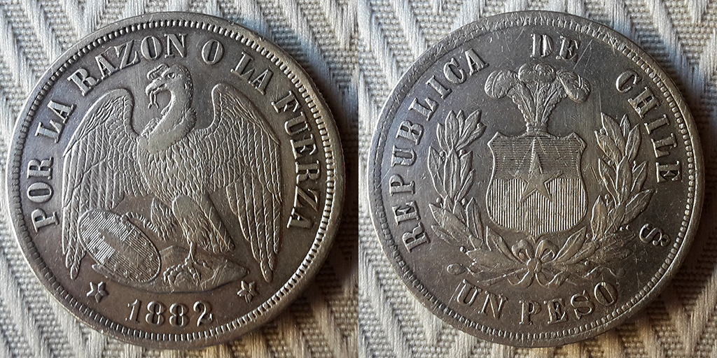 1 peso Chile 1882 (peso cóndor) 20191004-104141b