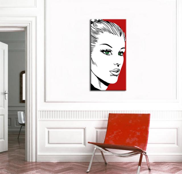 Quadri Moderni Dipinti A Mano Quadro Diabolik Pop Art Su Tela Personalizzato In