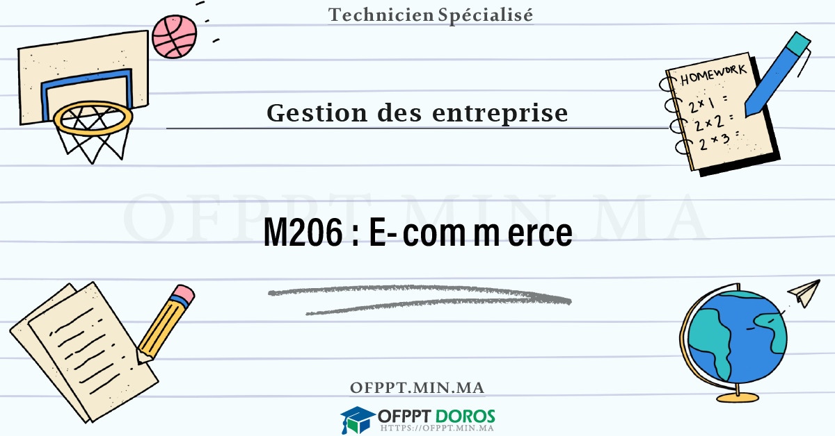 Sommaire détaillé du cours E-commerce M206 OFPPT - Structure du module