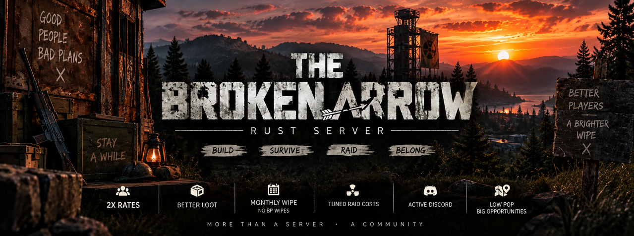 The Broken Arrow Rust Server Banner