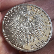 3 marcos Alemania (Prusia) Guillermo II 1914 20190315-104302