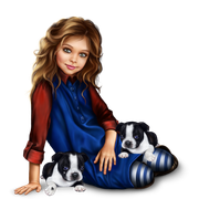 christmas_elf_girl_with_boston_terrier_puppy 45