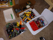 15. Using cardboard and duct tape to make compartments in these totes worked great!