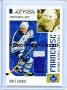 2003-04 ITG Action Jerseys #M-268 [Mats Sundin] [Toronto Maple Leafs] [Franchise] [~100] [swatch=whi