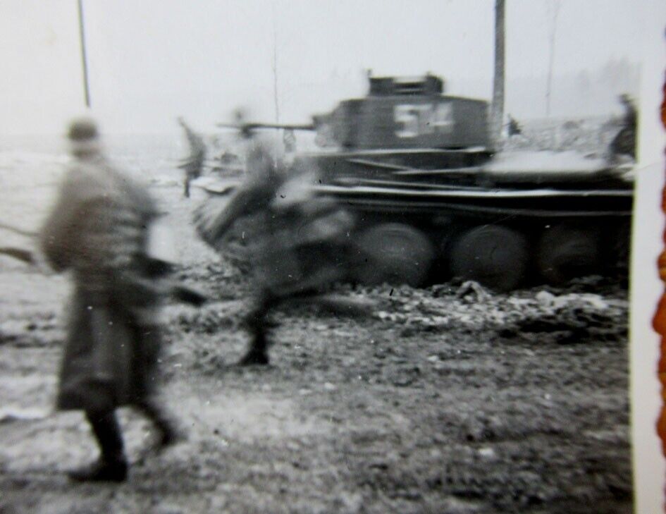 3 alte Foto deutsche Panzer mit Turmnummer 513   514   614 (3)