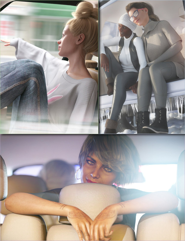 Road Trip Poses for Genesis 8 Female Road Trip Poses for Genesis 8 Female