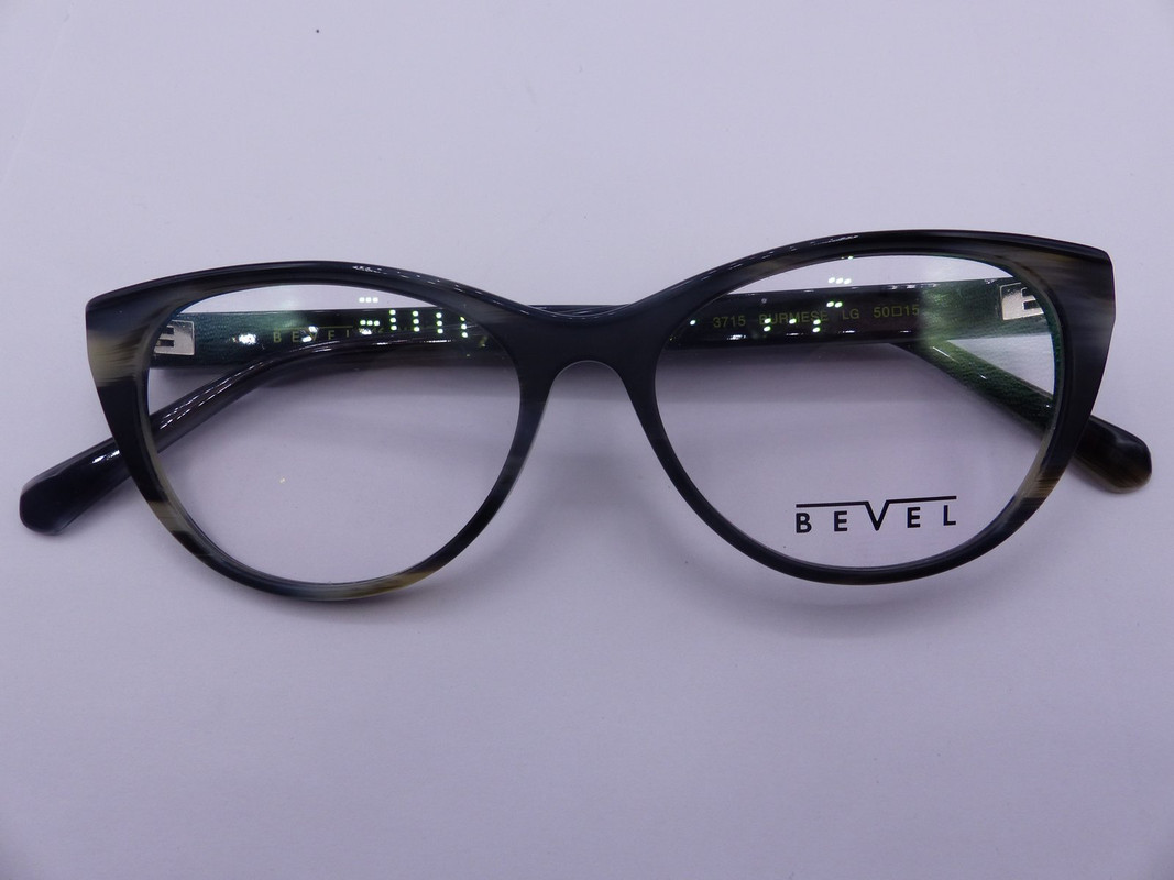 BEVEL 3715 BURMESE LIQUORICE GRAIN WOMENS EYEGLASSES FRAMES SIZE 50-15-135