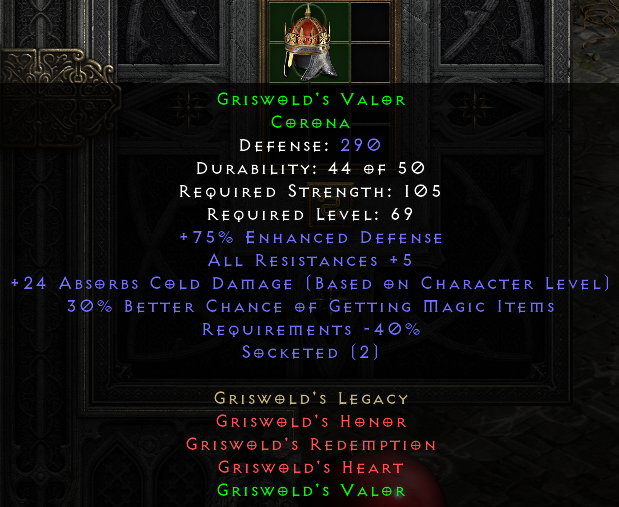 Perfect corona griswold s valor (helm)