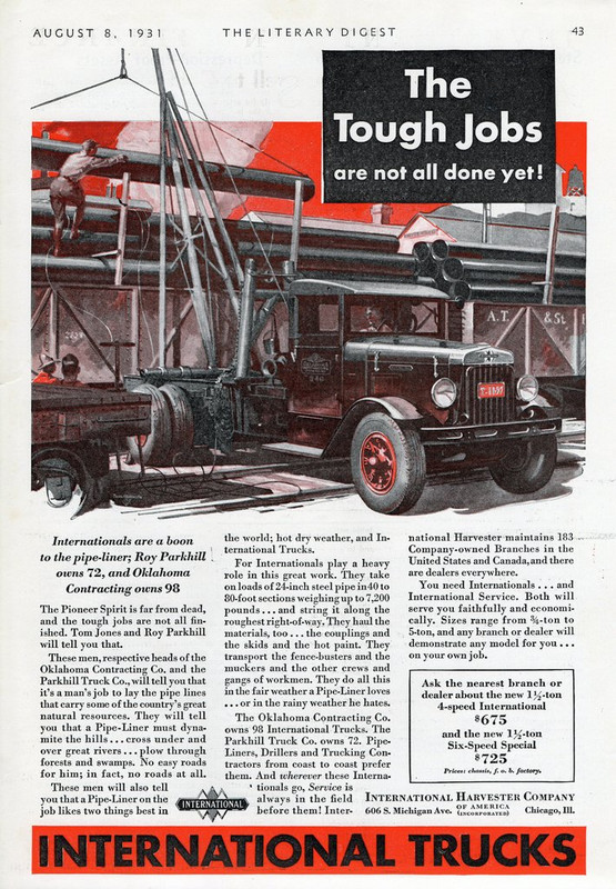 1931 International crane truck