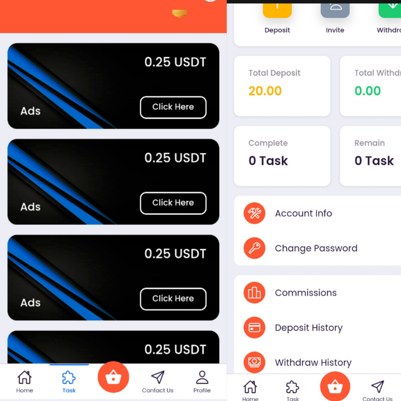 Source Code Ads Earning – Xem Quảng Cáo Nhận USDT Tự Động