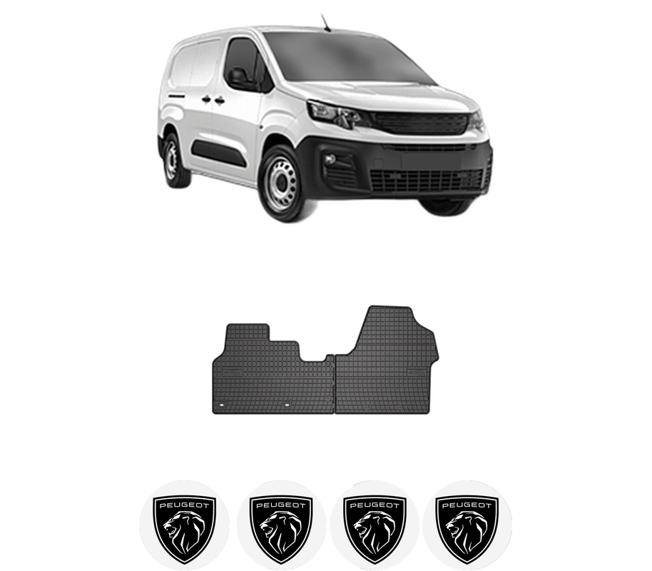 Set covorase presuri PEUGEOT PARTNER Box Body/MPV (K9) din 2018-2023, auto, din cauciuc thermoplastic, 4 Stickere auto cu PEUGEOT