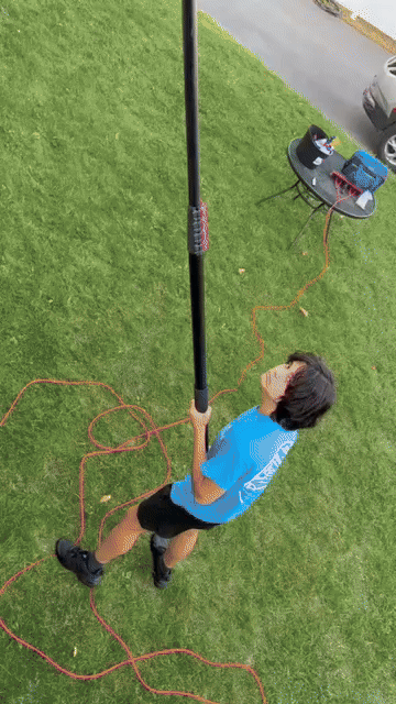 30ft extendable pole in action