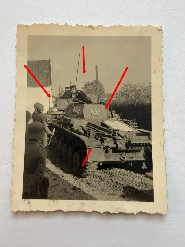 Foto Panzer mit Turmnummer 632 Tank TOP