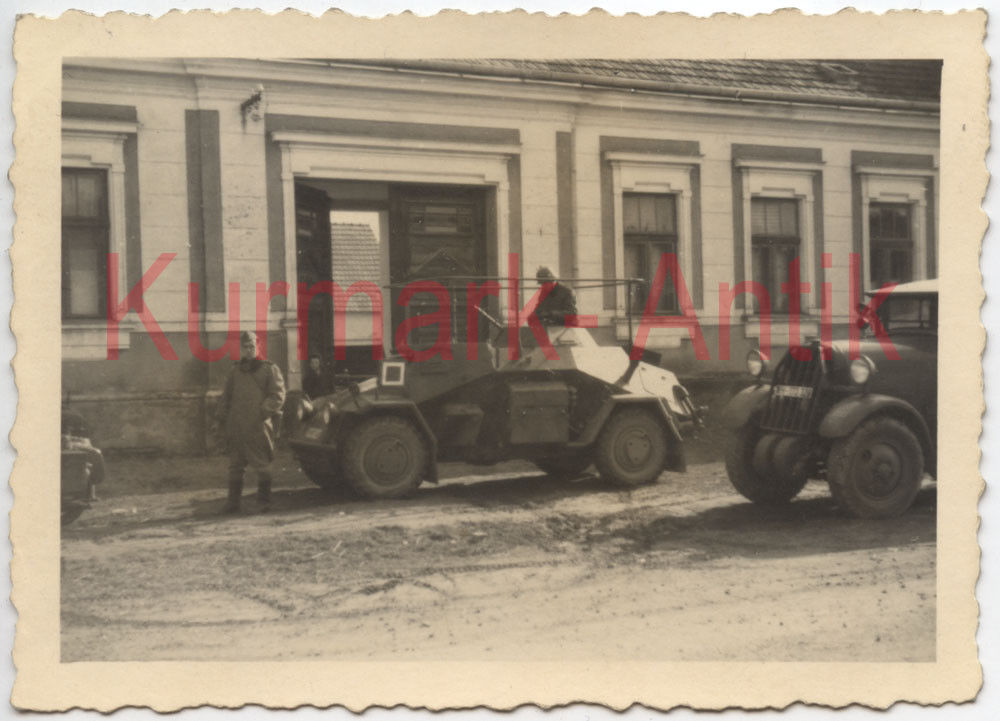 Foto Wehrmacht Anschluß Österreich Panzer Spähwagen 222 Funker S