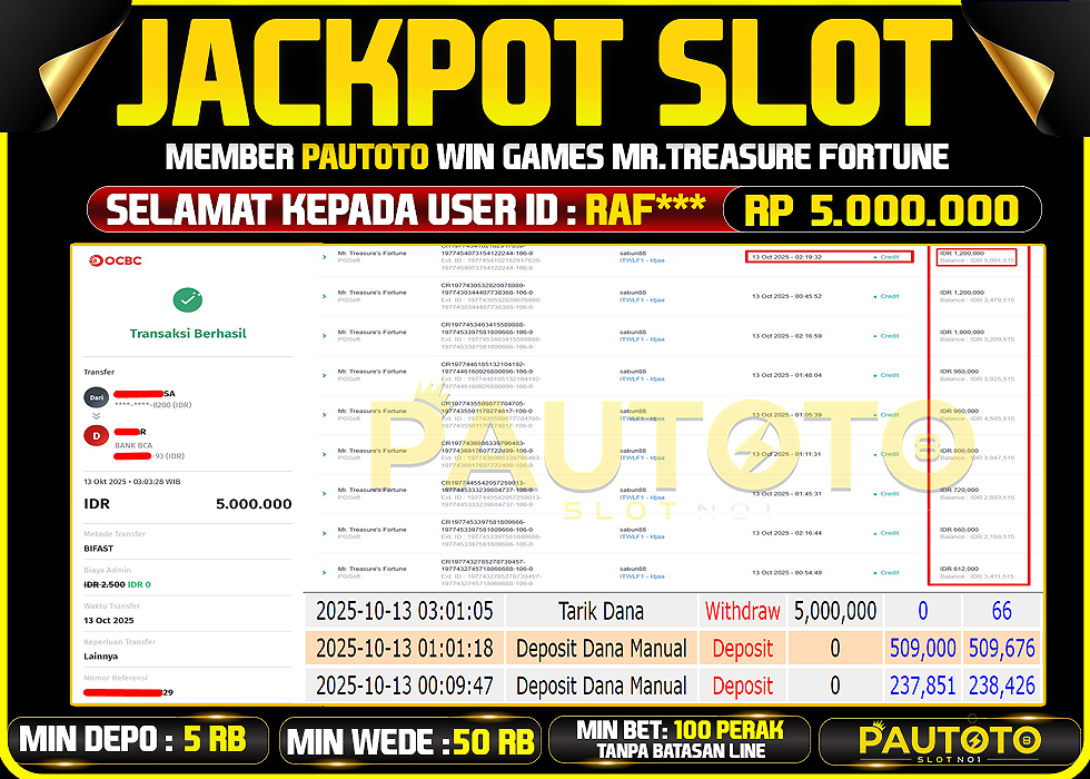 BUKTI JACKPOT LUNAS PAUTOTO
