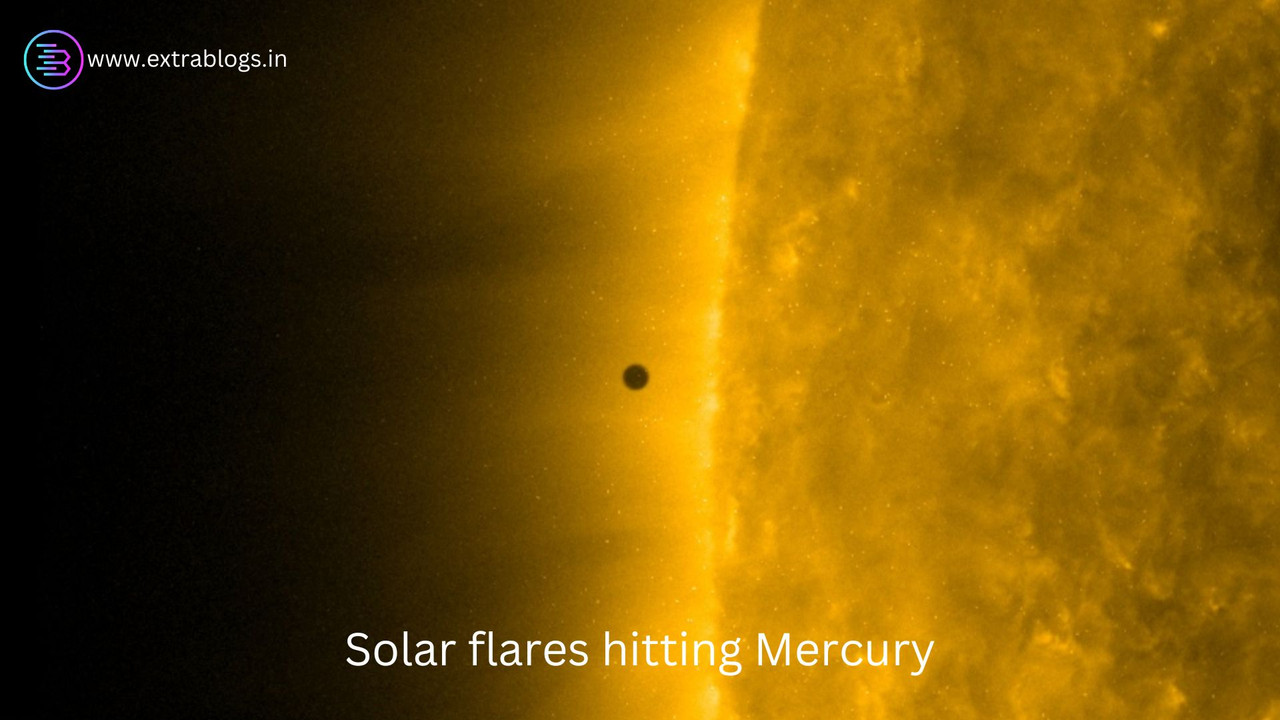Solar flares hitting mercury