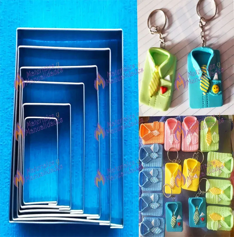 Cortador de galletas rectangular para artesanías y camisas