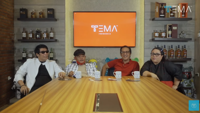 Perbincangan antara Parto, Sule, Andre Taulany, dan Nunung