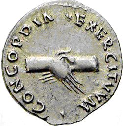 Glosario de monedas romanas. MANOS ENLAZADAS. 1