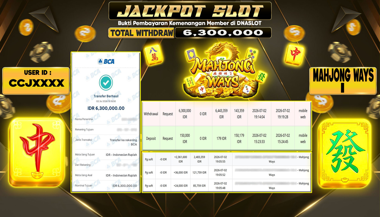 JACKPOT SLOT MAHJONG WAYS 1  02 JULY 2026