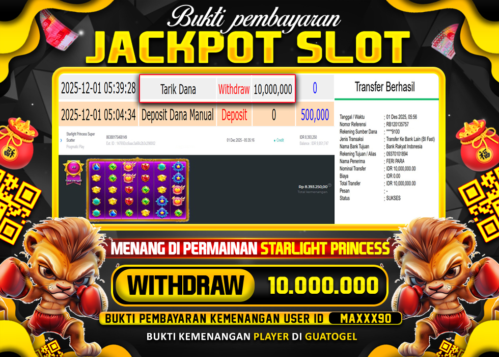 BUKTI JACKPOT LUNAS GUATOGEL