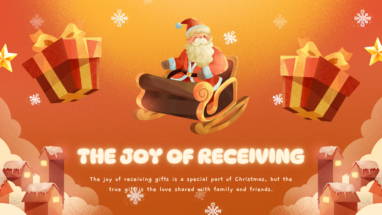 Orange  and Yellow Illustration Christmas Presentation