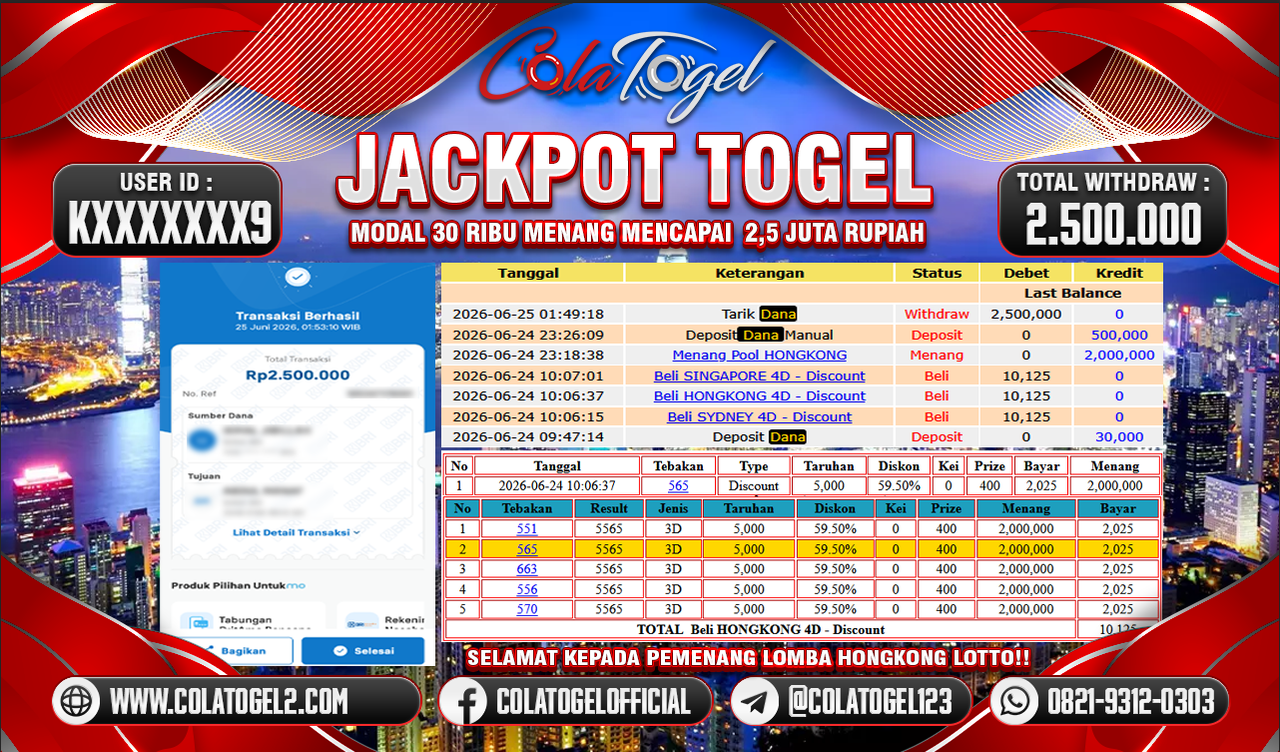 JACKPOT HONGKONG LOTTO!!