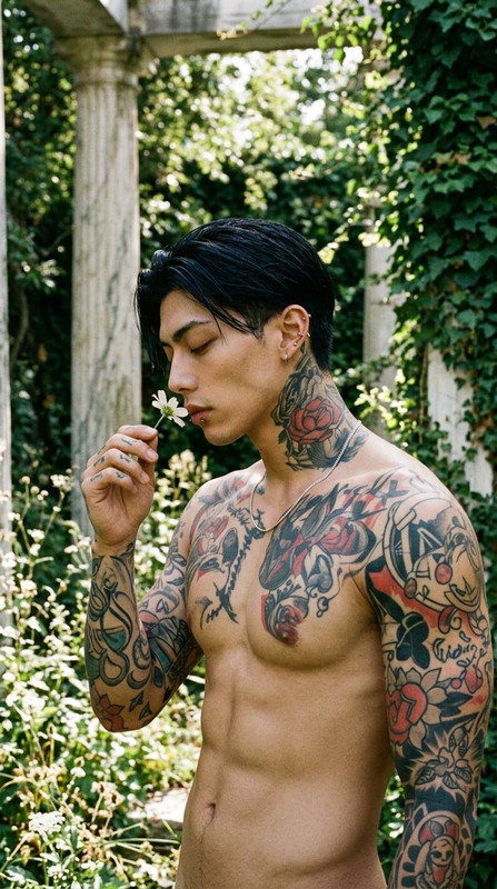 Man smelling flower 202604062311