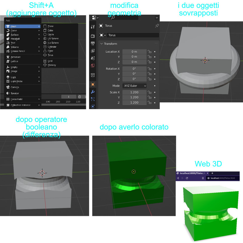 Blender - guida base creazione oggetto per Web 3D