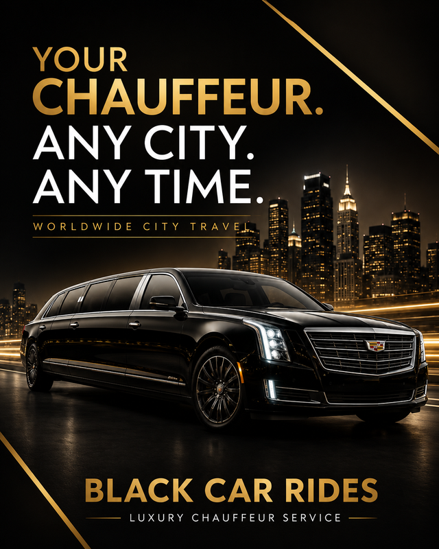 Luxury chauffeur any city any time