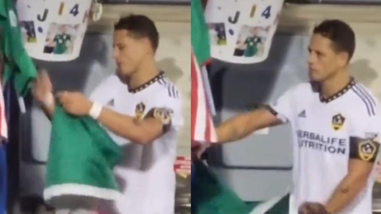 Chicharito Hernández explica por qué tiró la bandera de México