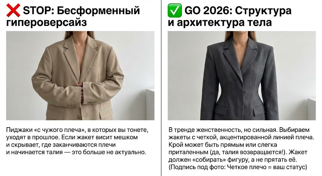 Тренды жакетов 2026