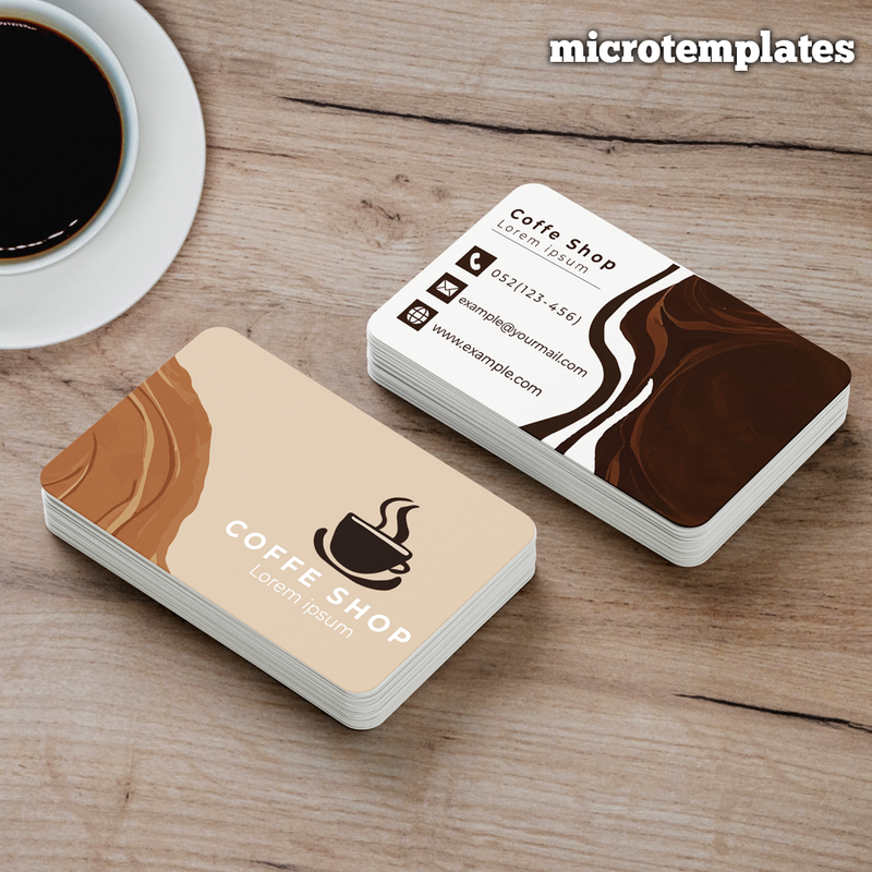 Modern Coffee Shop Business Card Template | Free & Customizable Design