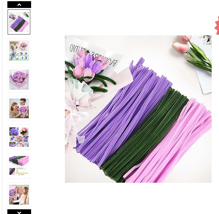 Set Limpiapipas para crear flores alambre Gamuzados surtidos