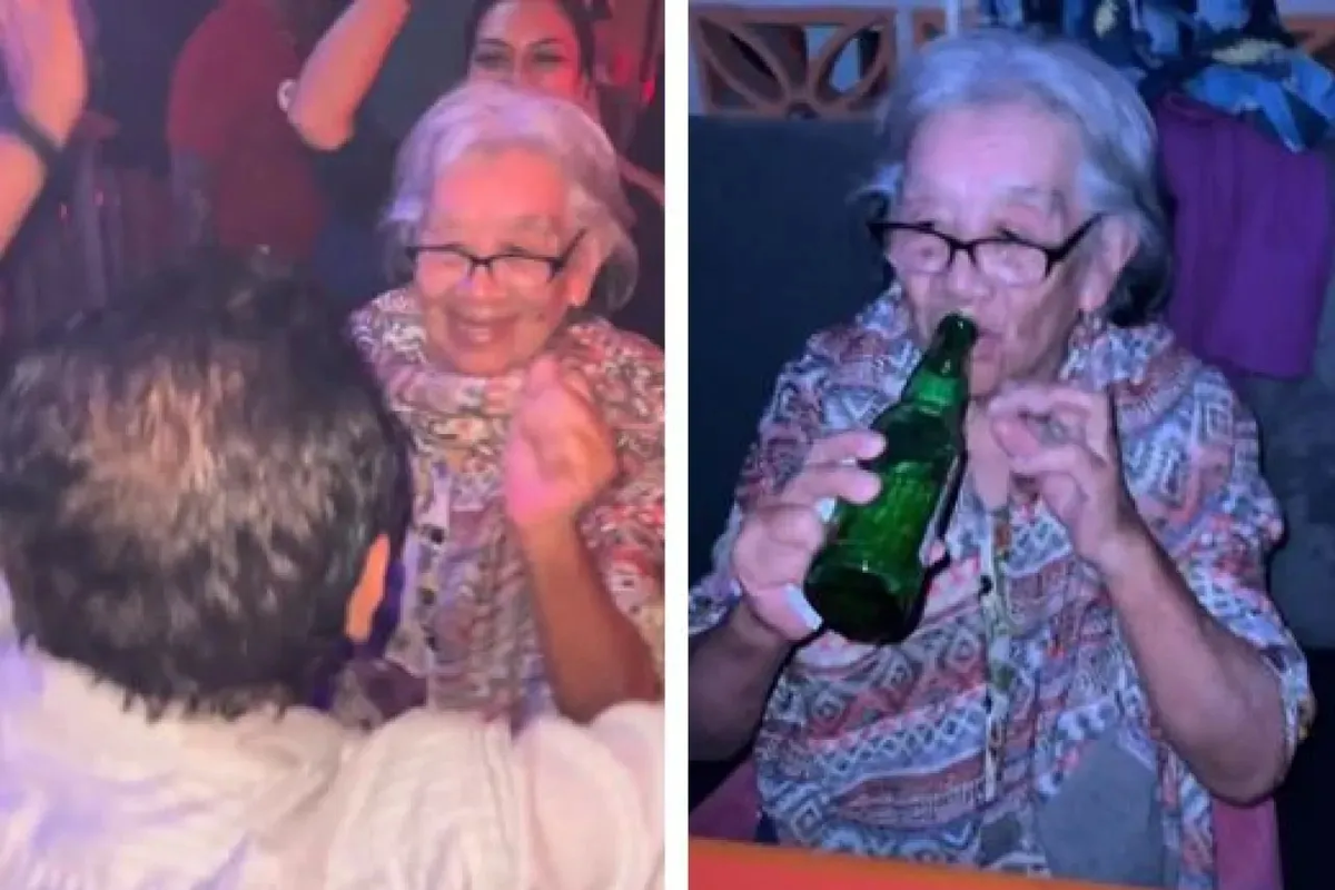 Abuela desata furor en TikTok tras irse se rumba con su nieta