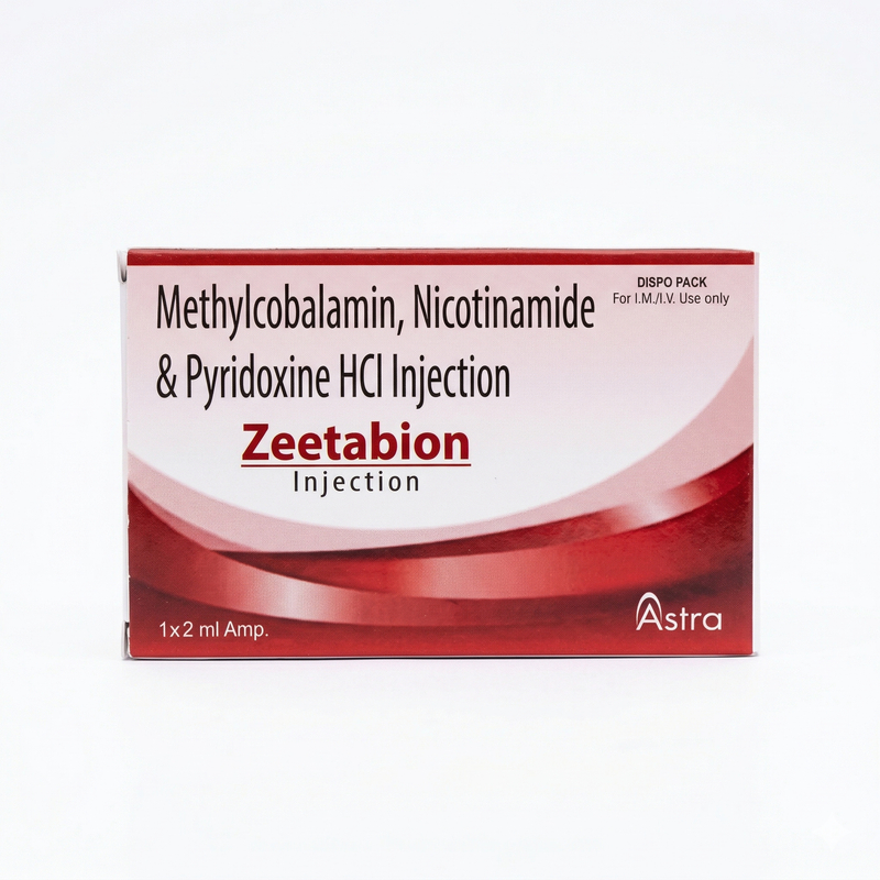 Zeetabion Injection: Methylcobalamin 1500 mcg, Nicotinamide & Pyridoxine Hcl