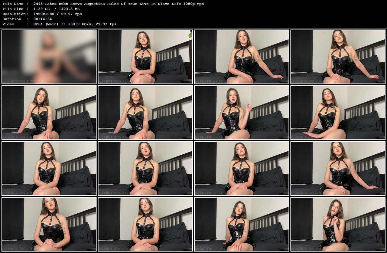2493 Latex Rubb Serve Augustina Rules Of Your Live In Slave Life 1080p mp4