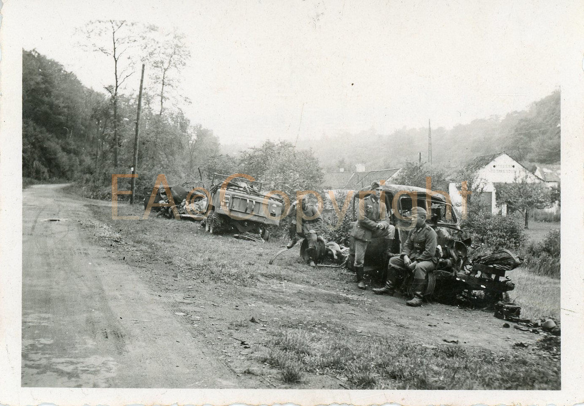 Frankreich Kämpfe LKW Auto PKW Camion british Fo