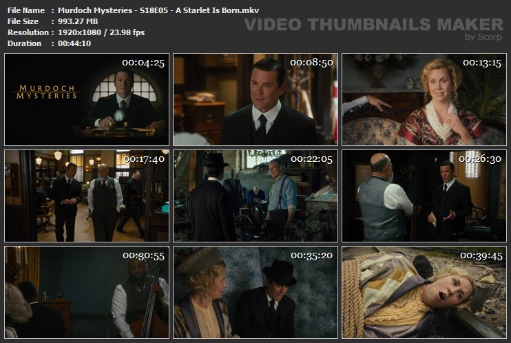 Murdoch Mysteries - S18E05 - A Starlet Is Born.mkv