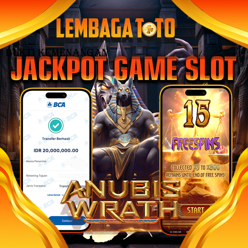 BUKTI JACKPOT 28 AGUSTUS LEMBAGATOTO ANUBIS WRATH  Rp.20.000.000,- LUNAS