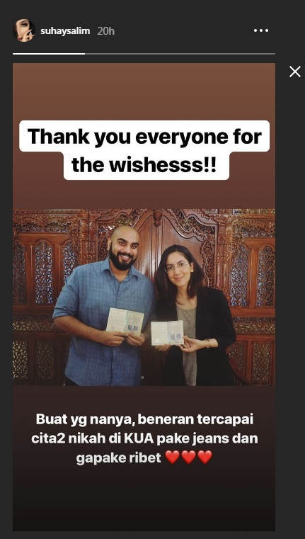 Suhay Salim Menikah