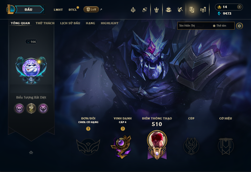 Acc LMHT # - Không Khung