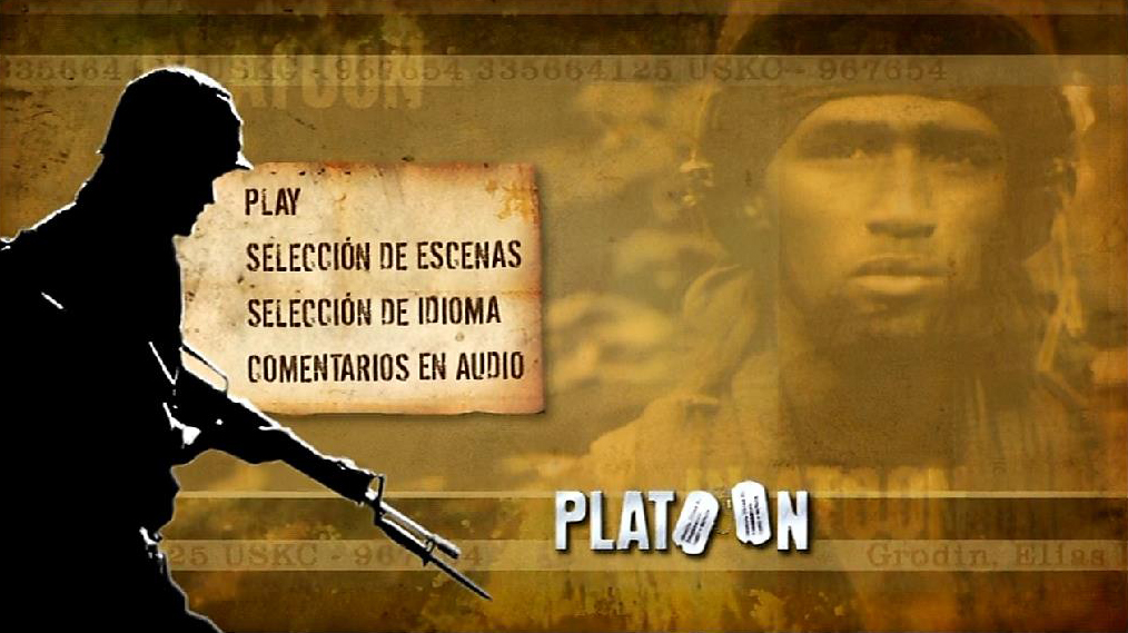 PLATOON EE MENU - Platoon [E.E.] [1986] [Bélico] [DVD9+DVD5] [PAL] [Leng. ESP/ENG] [Subt. Español]
