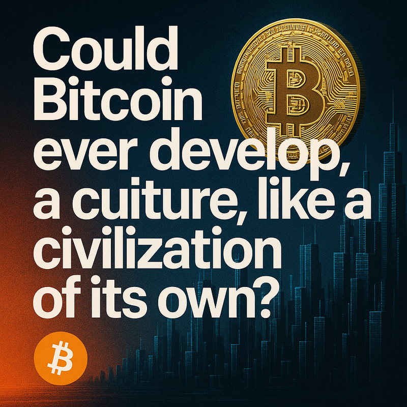 Could Bitcoin ever develop a culture, like a civilization of its own?