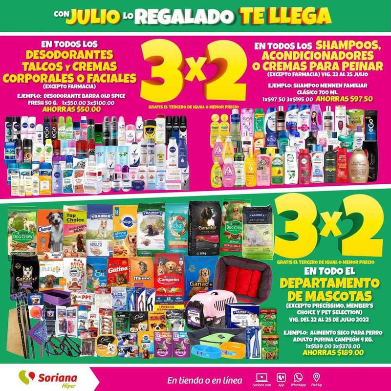 Soriana Híper [Julio Regalado]: Folleto de Ofertas Semanal del Viernes 22 al Jueves 28 de Julio 
