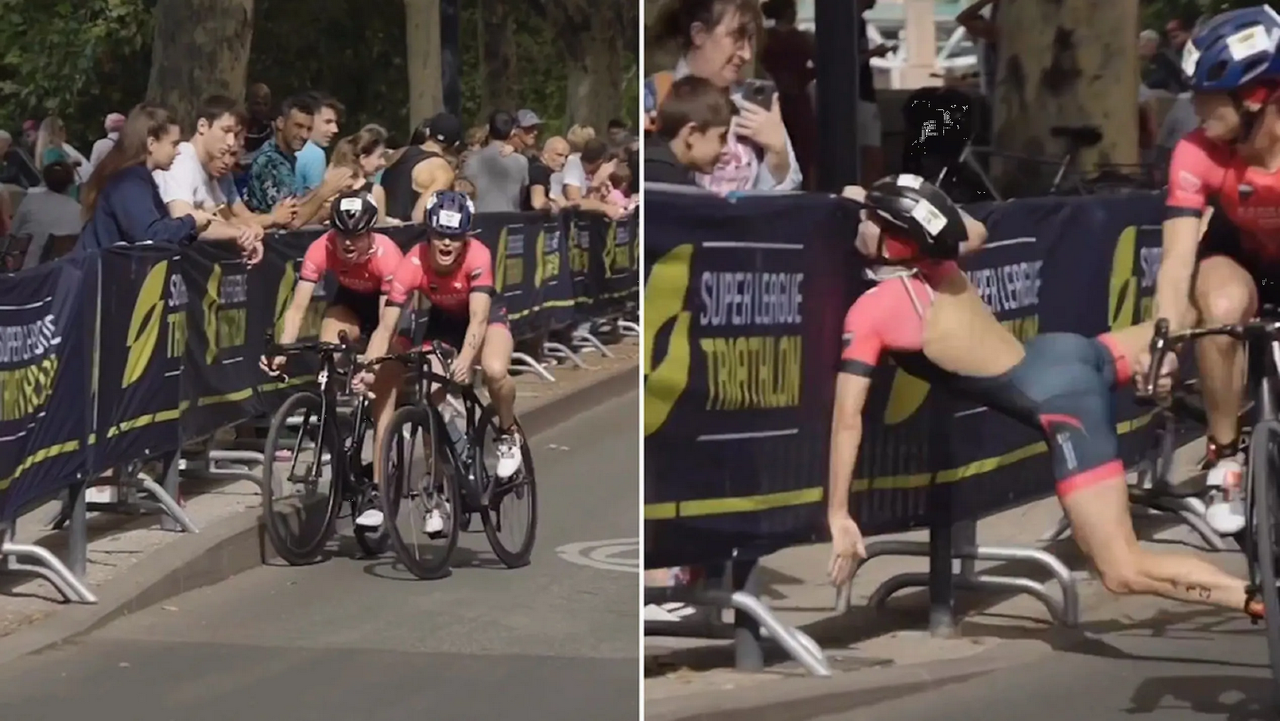 Duro contra el muro: video capta brutal caída de ciclista, la traicionó su amiga