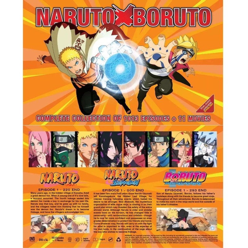 Naruto & Naruto Shippuden + Boruto Complete Collector Boxset DVD