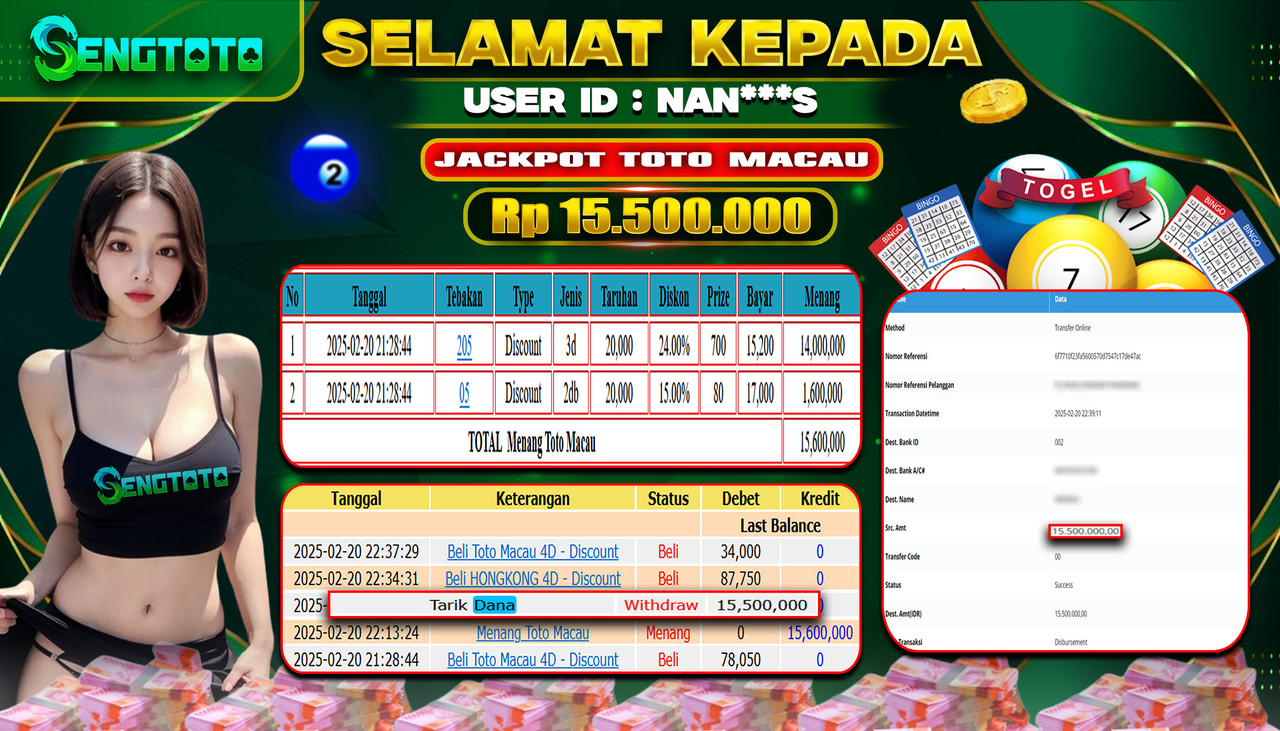 BUKTI PEMBAYARAN TOGEL TOTO MACAU