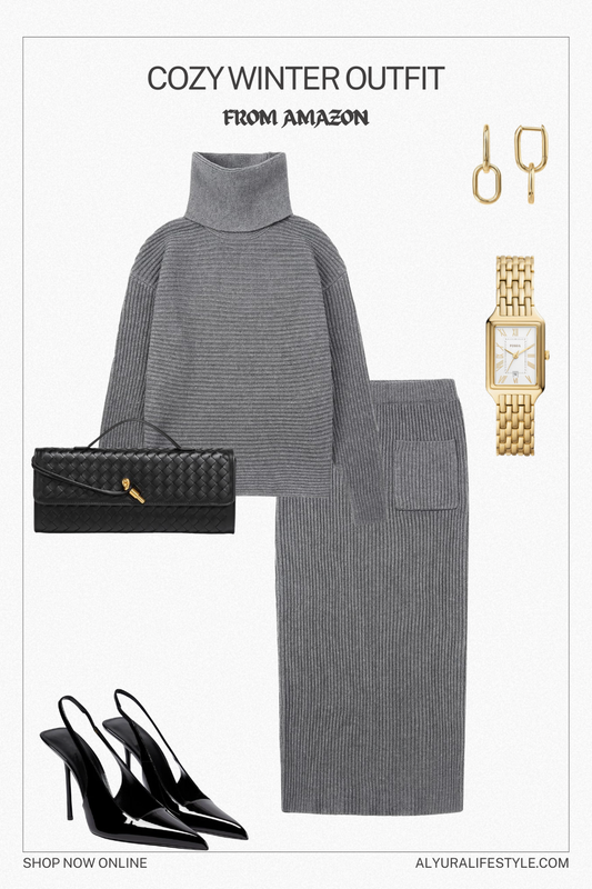 Cozy Winter Outfit | Classy Knitted Set Look ❄️